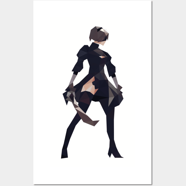 Low Poly 2d NieR: Automata Wall Art by hoodwinkedfool